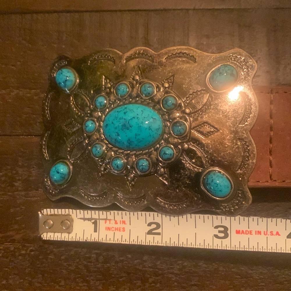 Genuine Leather Southwestern Belt Size S/M - Picture 12 of 12